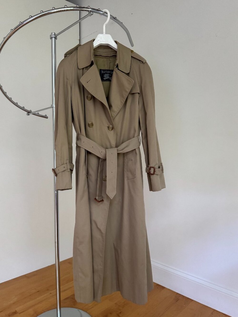 Vintage Burberrys by Burberry Trench Coat 10 Long Removable Plaid Liner